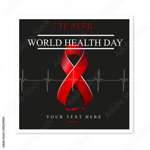 World Health Day Logo Icon Design Template. World health day concept with healty lifestyle background.