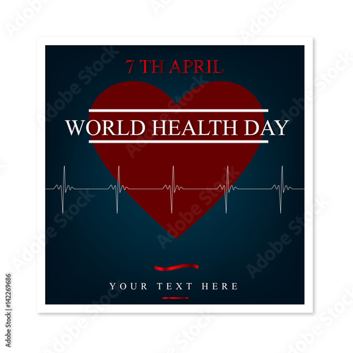 World Health Day Logo Icon Design Template. World health day concept with healty lifestyle background.