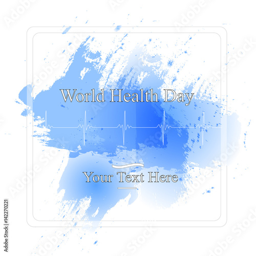 World Health Day Logo Icon Design Template. World health day concept with healty lifestyle background.