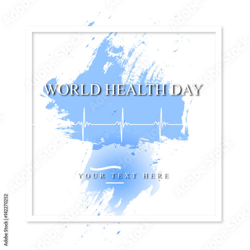 World Health Day Logo Icon Design Template. World health day concept with healty lifestyle background.
