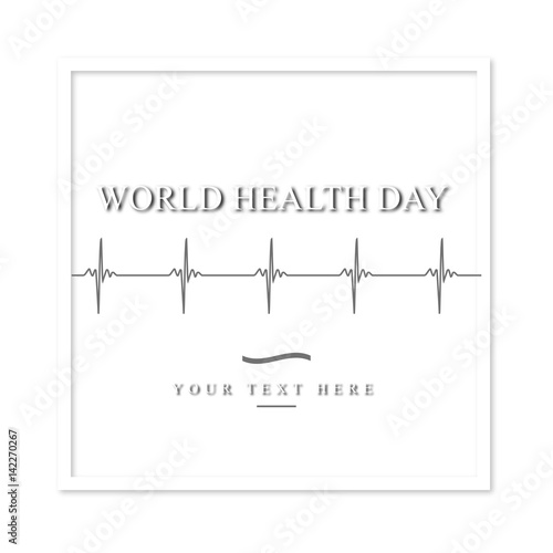 World Health Day Logo Icon Design Template. World health day concept with healty lifestyle background.