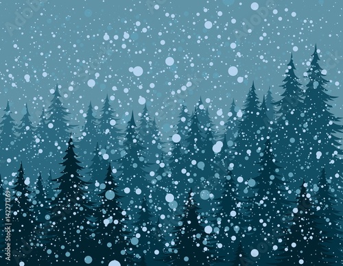 Winter forest.
