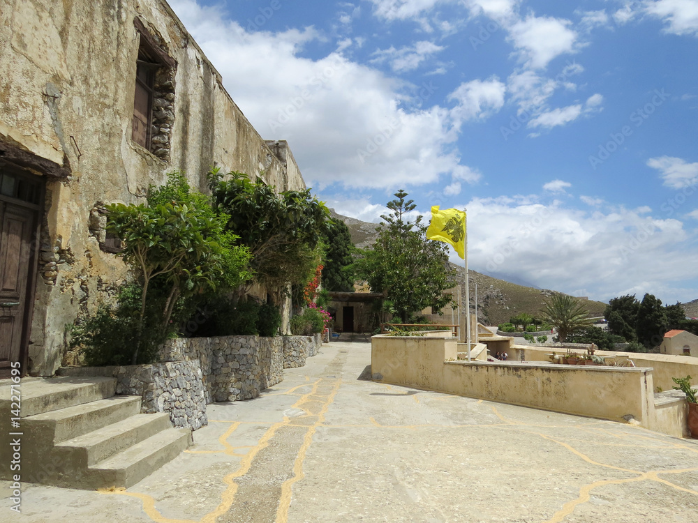 historic Preveli monastery is a location on the south coast of the Greek island of Crete, in the Rethymno regional unit