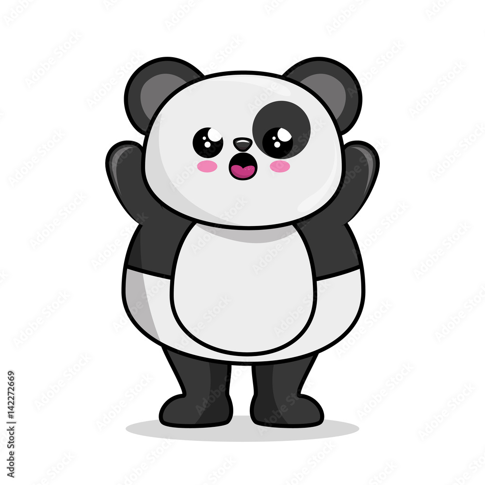 cute panda character kawaii style vector illustration design cute panda character kawaii style vector illustration design