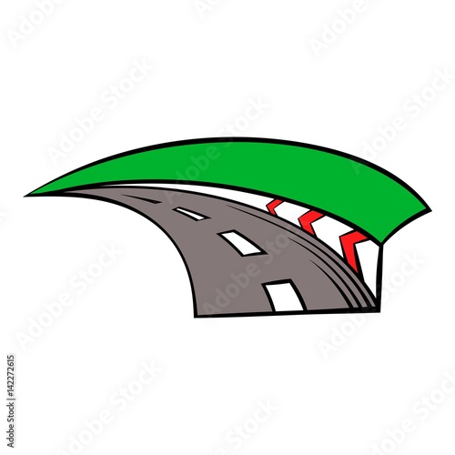 Racing track icon, icon cartoon