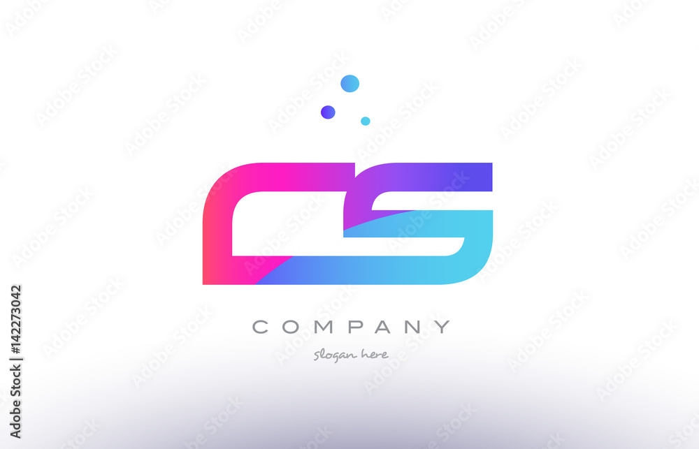 cs c s creative pink blue modern alphabet letter logo icon template cs c s creative pink blue modern alphabet letter logo icon template