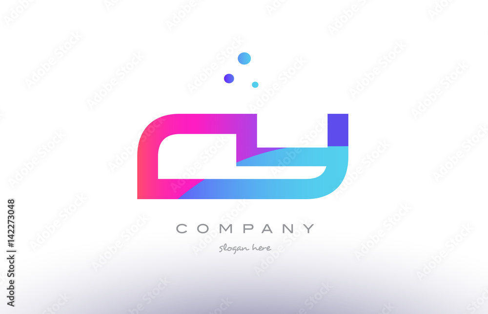 cy c y creative pink blue modern alphabet letter logo icon template cy c y creative pink blue modern alphabet letter logo icon template