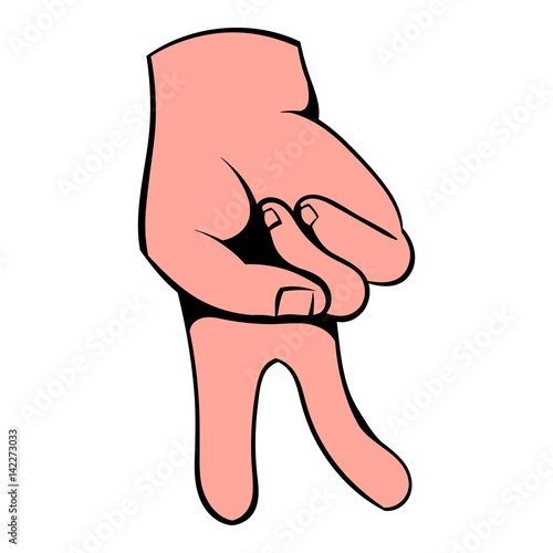 Hand gesture icon, icon cartoon