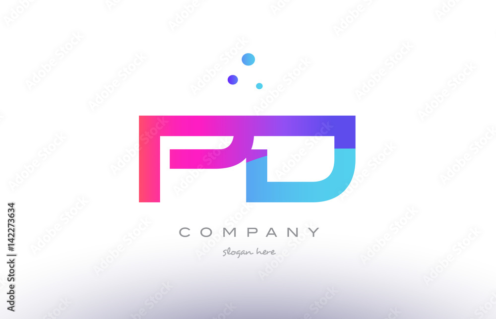 pd p d creative pink blue modern alphabet letter logo icon template pd p d creative pink blue modern alphabet letter logo icon template