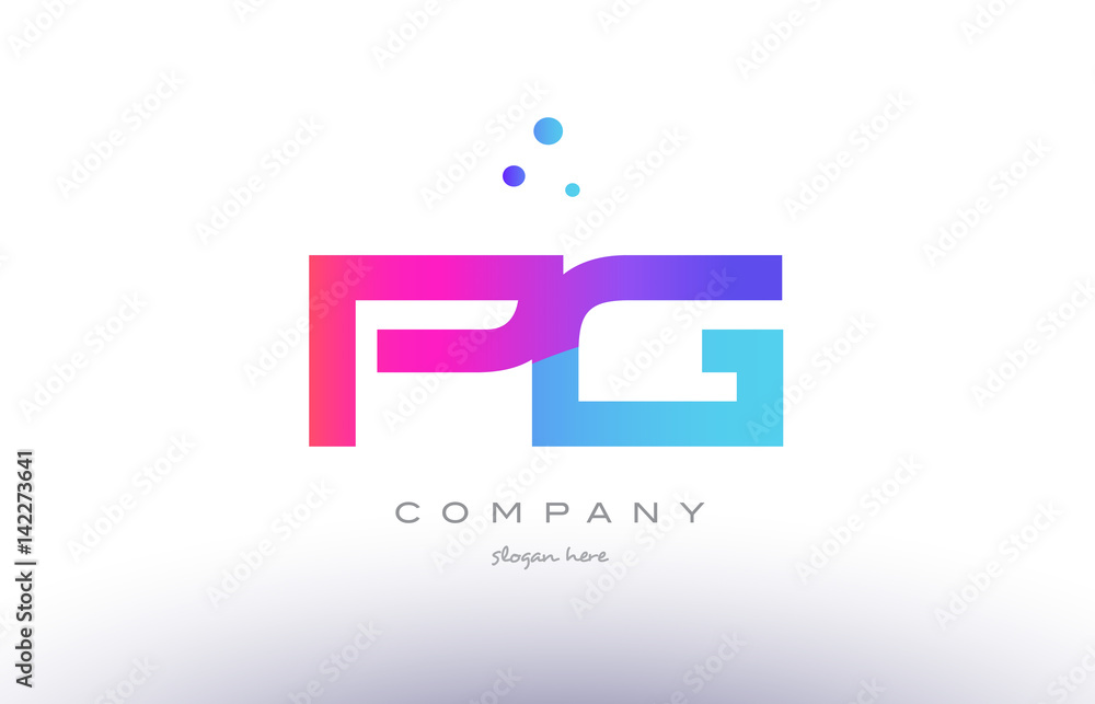 pg p g creative pink blue modern alphabet letter logo icon template pg p g creative pink blue modern alphabet letter logo icon template