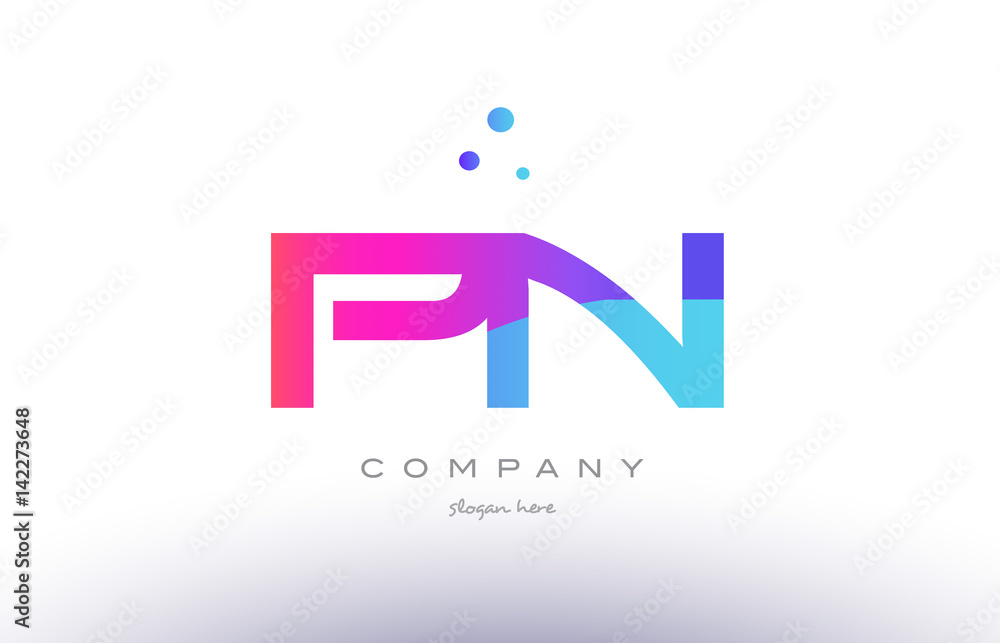 pn p n creative pink blue modern alphabet letter logo icon template pn p n creative pink blue modern alphabet letter logo icon template