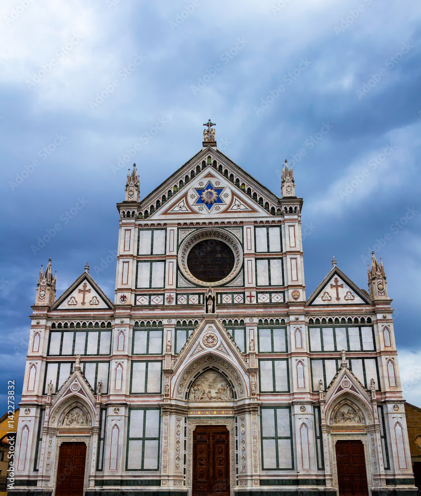 The Basilica di Santa Croce (Basilica of the Holy Cross) - famous Franciscan church on Florence, Italy