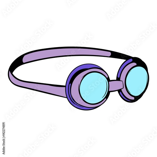 Goggles for swim icon, icon cartoon