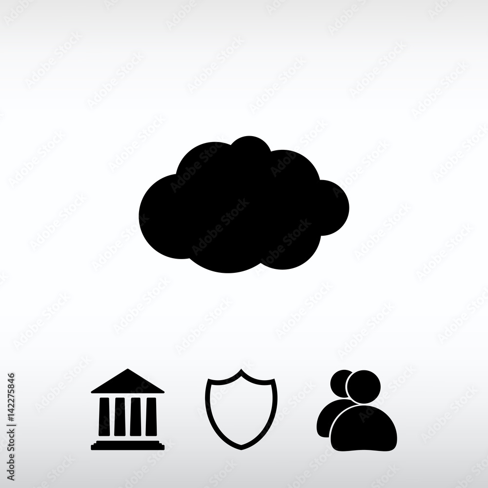 cloud icon, vector illustration. Flat design style cloud icon, vector illustration. Flat design style