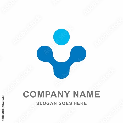 Medical Pharmacy Cross Circle People Digital Computer Labs Connection Business Company Stock Vector Logo Design Template  © rockyramone