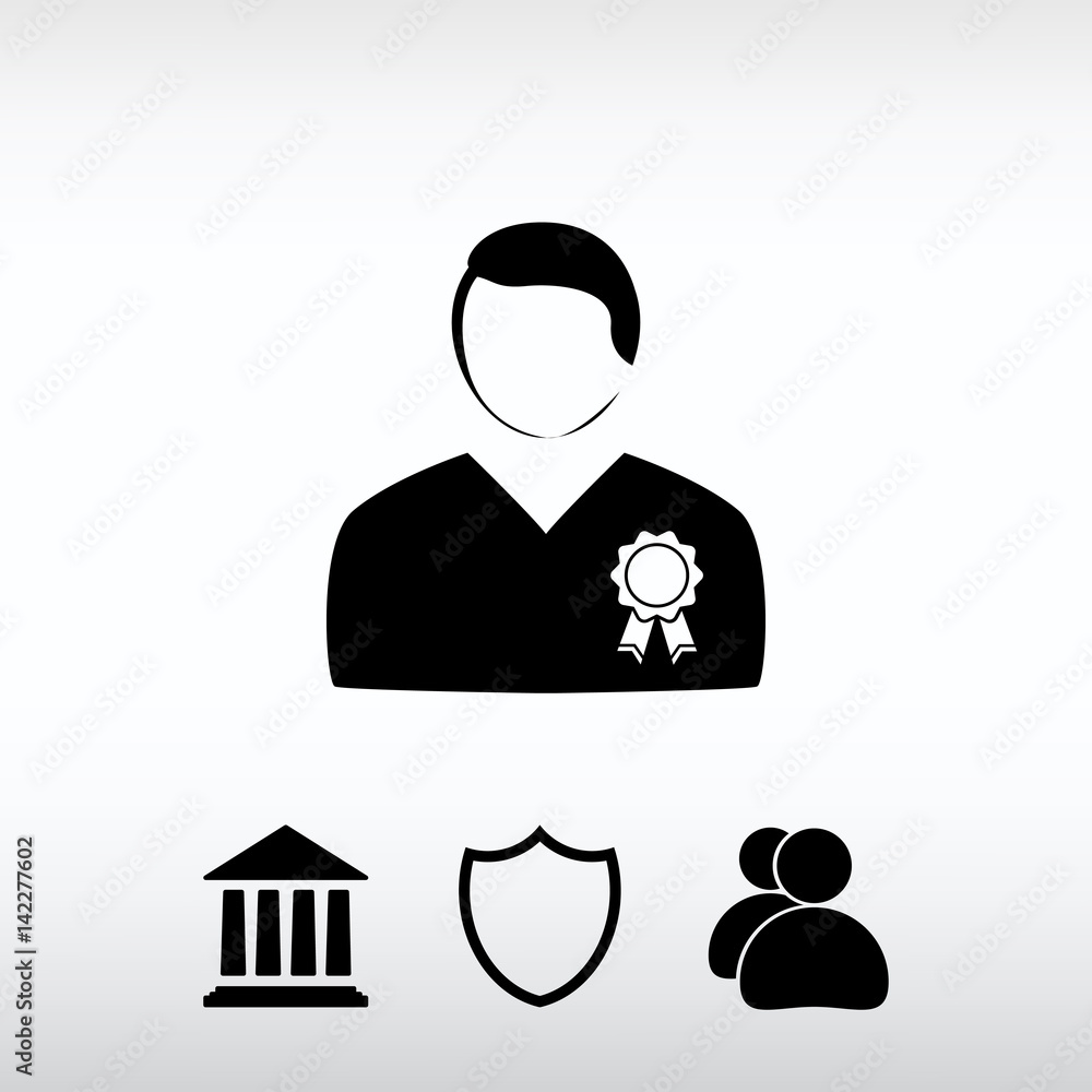 leader icon, vector illustration. Flat design style leader icon, vector illustration. Flat design style
