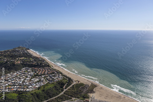 Fotografie Aerial view of Westward Beach, Point Dume and Zuma Beach in Malibu, California