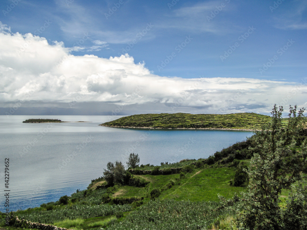 Titicaca Lake view from Isla del Sol (Island of the Sun), Bolivia.