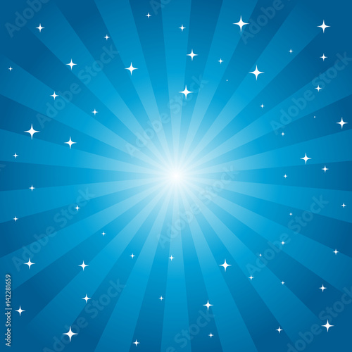 Starburst Vector Background with Star Layer