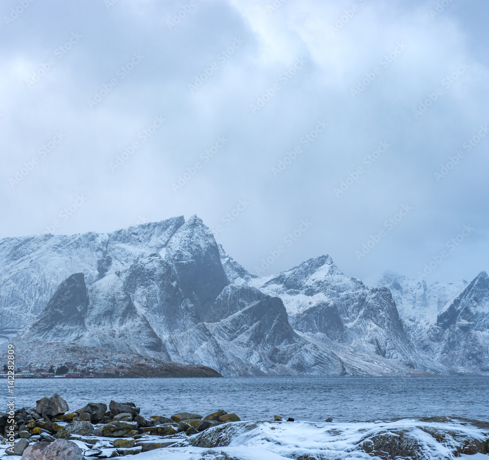 Norway mountains winter landscape