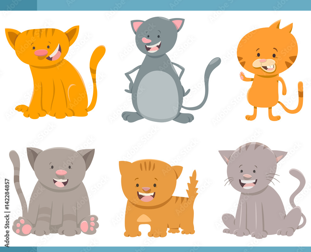 cute cat characters set cute cat characters set