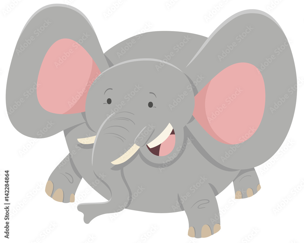Fototapeta premium elephant cartoon animal character