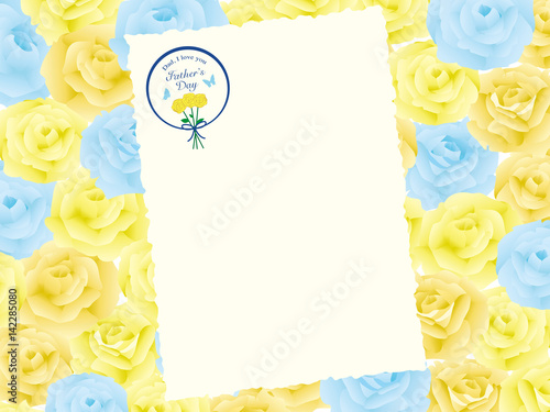 父の日　黄色のバラのカード