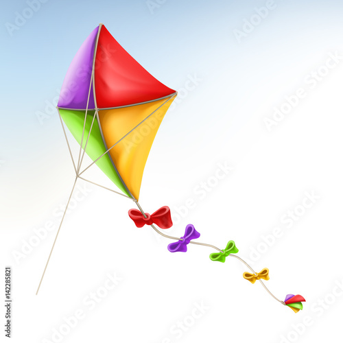 Kite, 3d vector icon