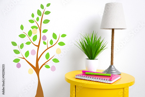 Design interior with lamp a...