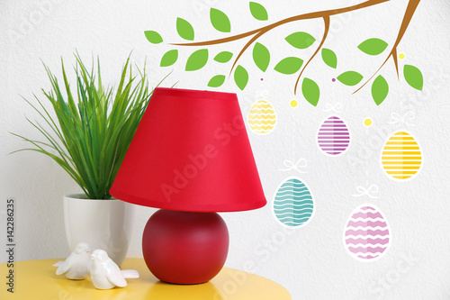 Design interior with lamp a...