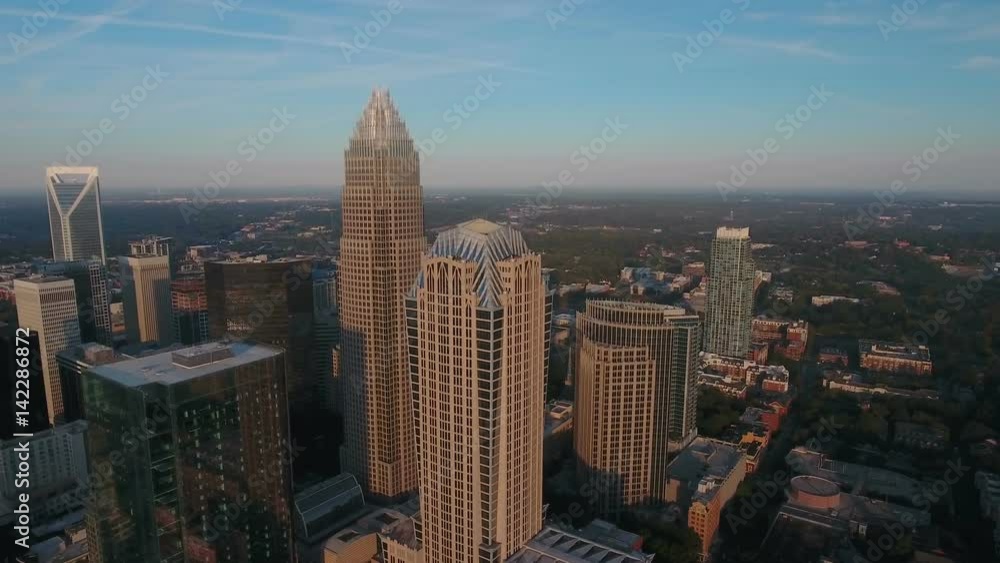 Aerial North Carolina Charlotte September 2016 4K