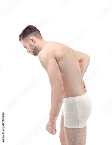 Young man suffering from ba...