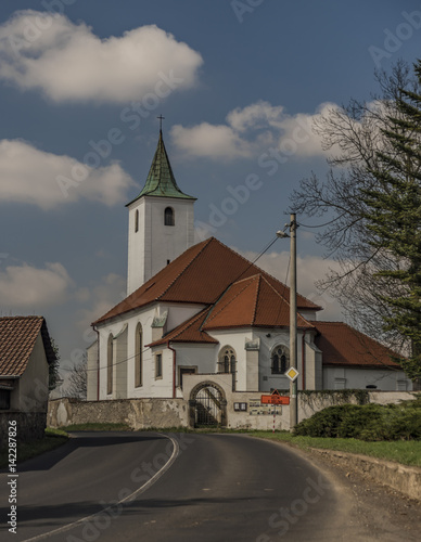 Church in Valtirov village near main road