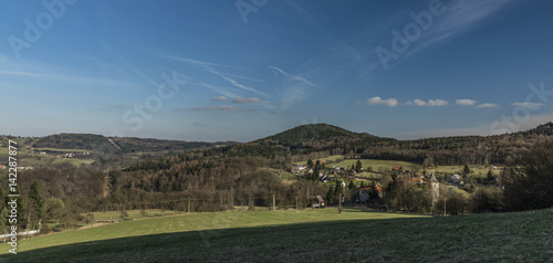 Probostov village in spring sunny day photo