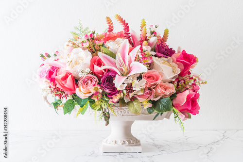 bouquet flowers in vase