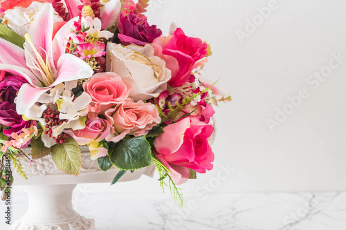 bouquet flowers in vase