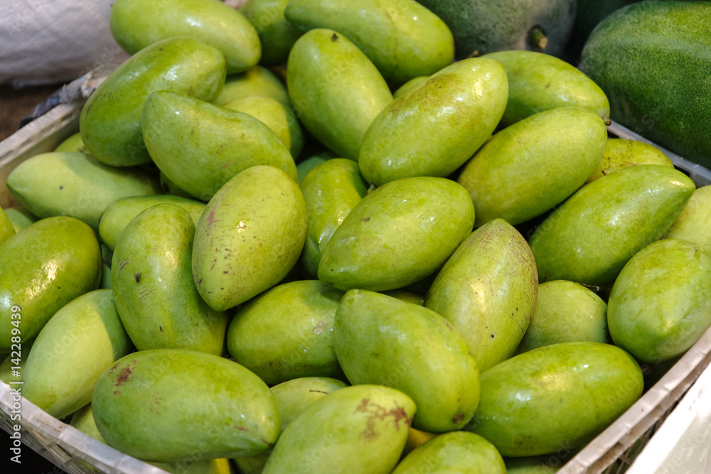 Green mango at Fresh Market Green mango at Fresh Market