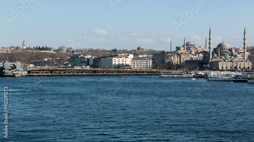 Wallpaper Mural Ultra HD 4K timelapse photography sea traffic on Golden Horn at istanbul Turkey Torontodigital.ca
