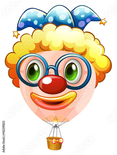 Hotair balloon with jester face