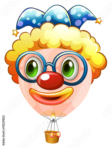 Hotair balloon with jester face