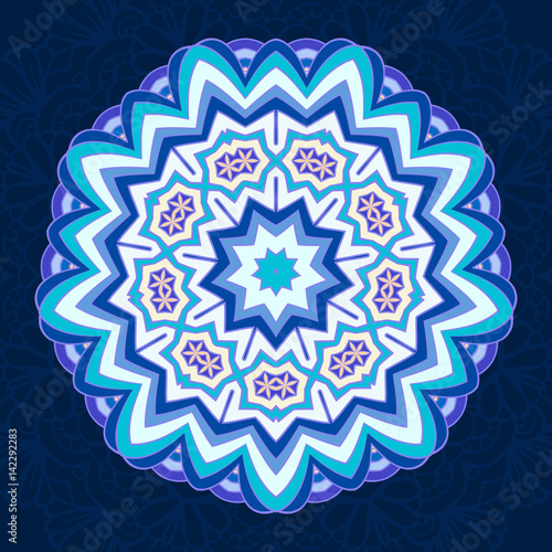 Vector ethnic ornamental mandala pattern