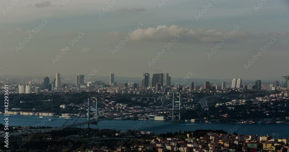 Ultra HD 4K tracking shot time lapse photography, traffic on Bosphorus Bridge at istanbul Turkey, shot in RAW Ultra HD 4K tracking shot time lapse photography, traffic on Bosphorus Bridge at istanbul Turkey, shot in RAW