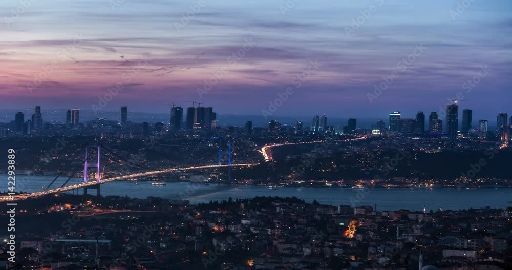 Ultra HD 4K time lapse photography, traffic on Bosphorus Bridge at istanbul Turkey, shot in RAW Ultra HD 4K time lapse photography, traffic on Bosphorus Bridge at istanbul Turkey, shot in RAW