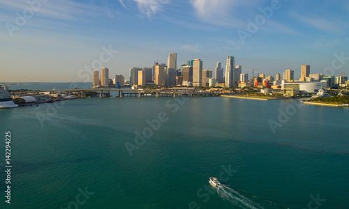Aerial image of Downtown Miami Florida USA