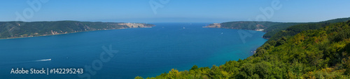 Seascape panorama of entrance to Black Sea