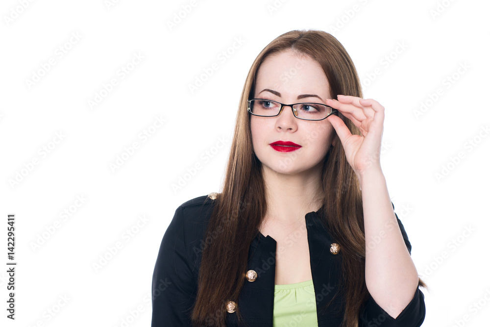 Portrait of a business woman in a black suit