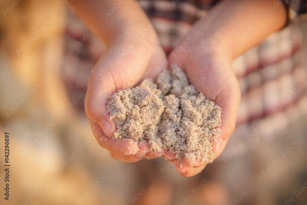 child play sand on summer beach child play sand on summer beach