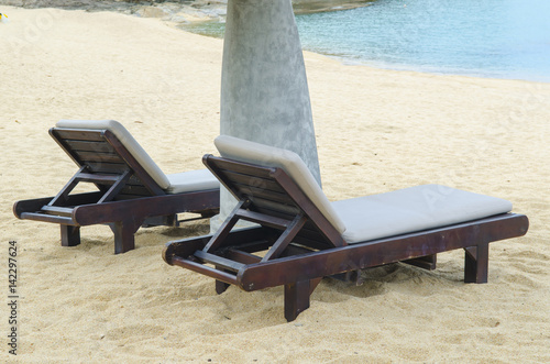 Bed on the beautiful beach ...