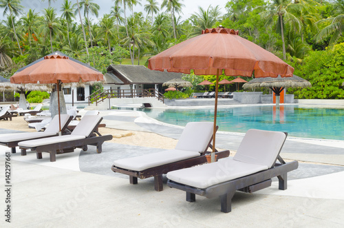 Bed on the beautiful beach ...