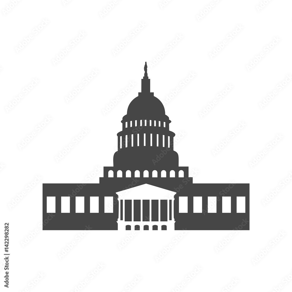 Capitol Building in Washington - Illustration